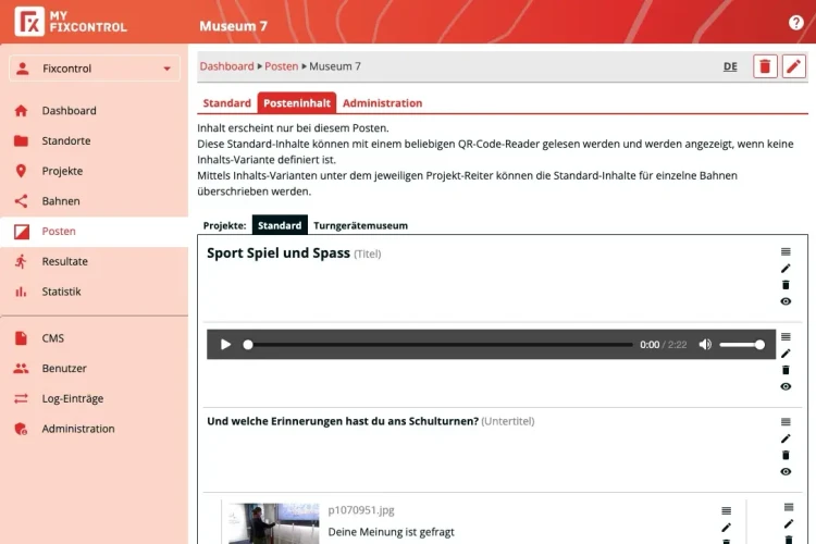 Einfache Inhaltsverwaltung via MyFixcontrol.